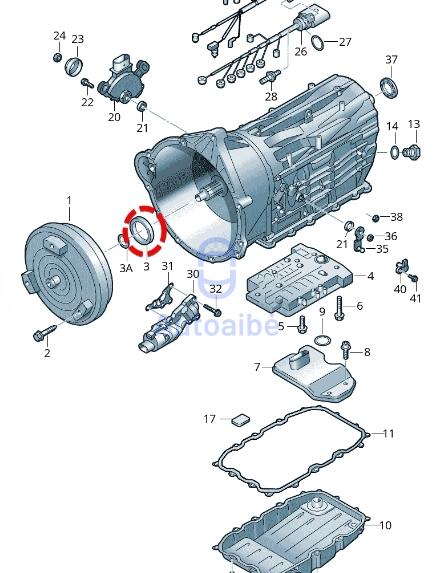 VAG 0C8321243 pavarų dėžės riebokšlis | Autoaibė